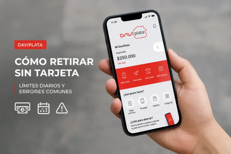 Mão segurando celular com app DaviPlata mostrando saldo de R$250.000